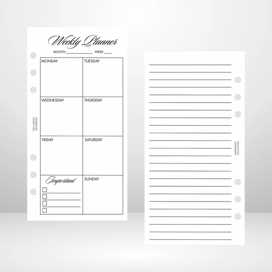 Weekly Planner Signature Wallet Inserts