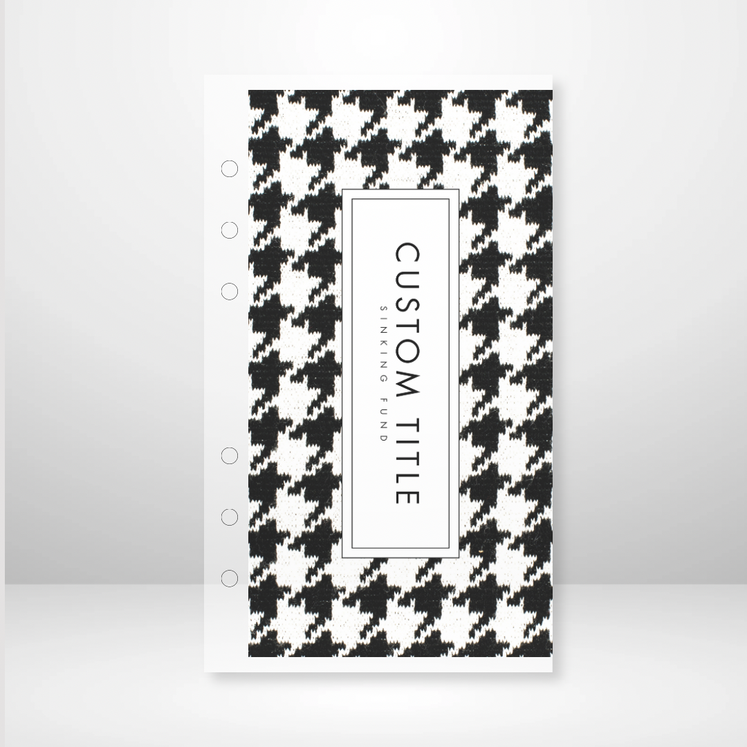 Hounds Tooth Matte Cash Envelopes