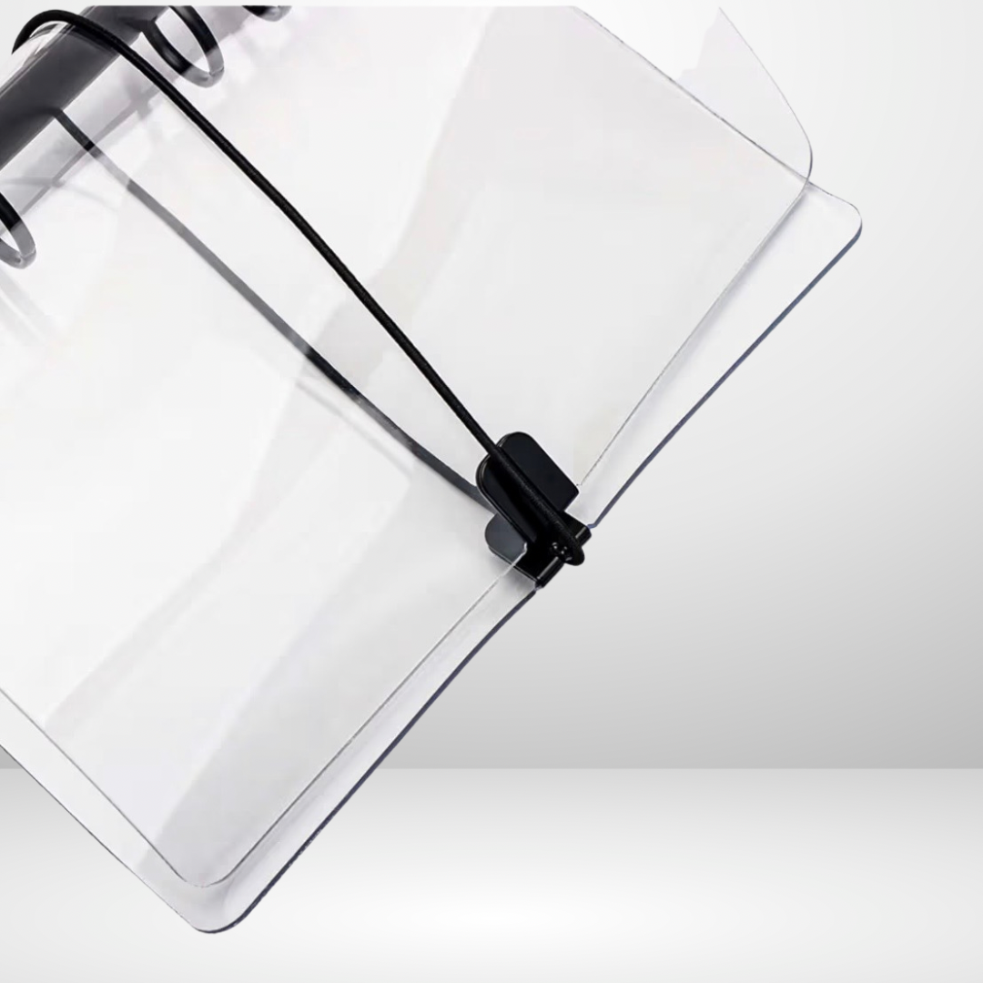 Noir Minimal Clear Stretchy Cord Binders