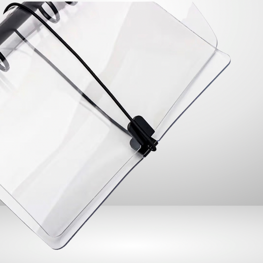 Noir Minimal Clear Stretchy Cord Binders