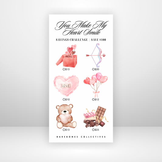 You Make My Heart Smile Savings Challenge Save $100