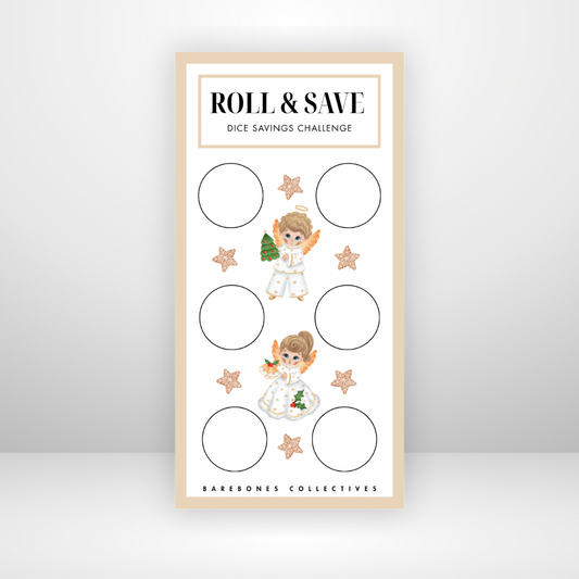 Roll the dice angels Christmas 3x6 Savings Challenge Save $100