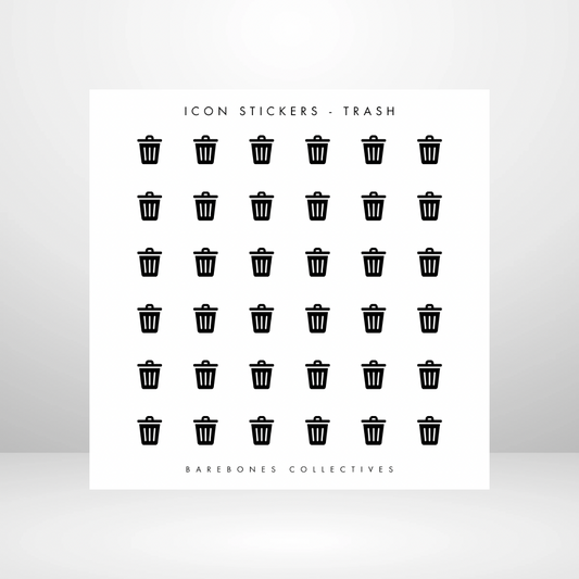 Trash Icon - Planning Sticker Sheet