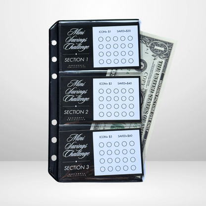 Noir 3 + 1 Pocket Cash Envelopes Set of 6