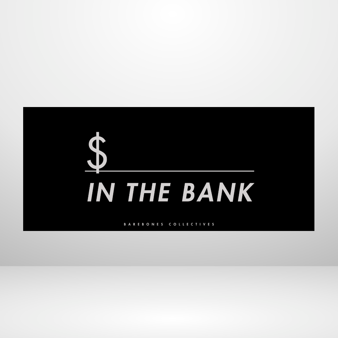 In The Bank - Noir Set of 4 Cash Place Holders