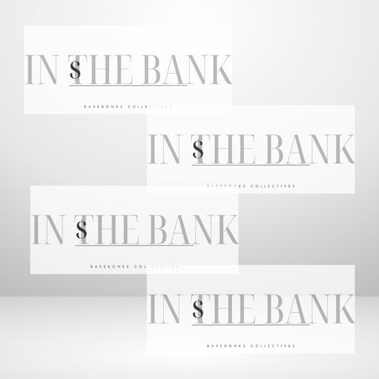 Bold Set of 4 In the Bank Cash Place Holders