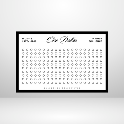 Demomination $1-$100 Savings Challenge A5 Size