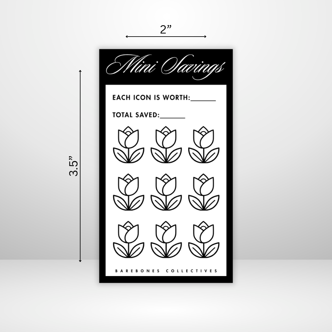Tulips Noir Mini Savings Challenge