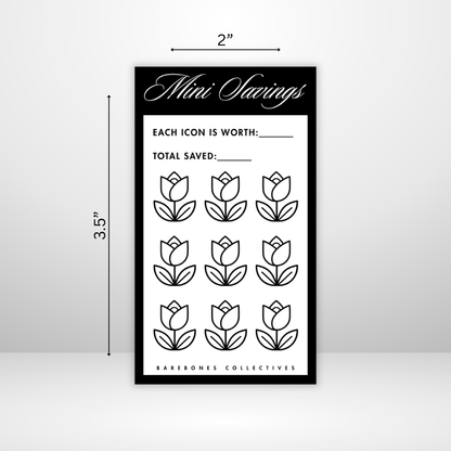 Tulips Noir Mini Savings Challenge
