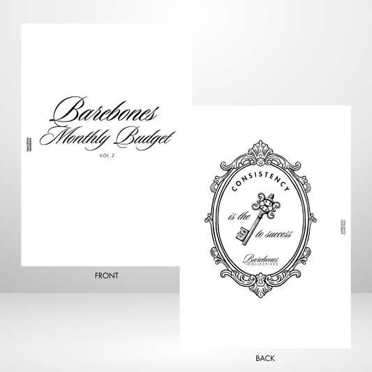 Barebones Monthly Budget Planner Fully Customizable A5 Inserts