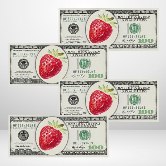 Strawberry Cash Place Holders $100 Sets of 4