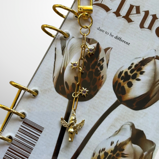 The Sleepy Cherub Gold Dangle Charm