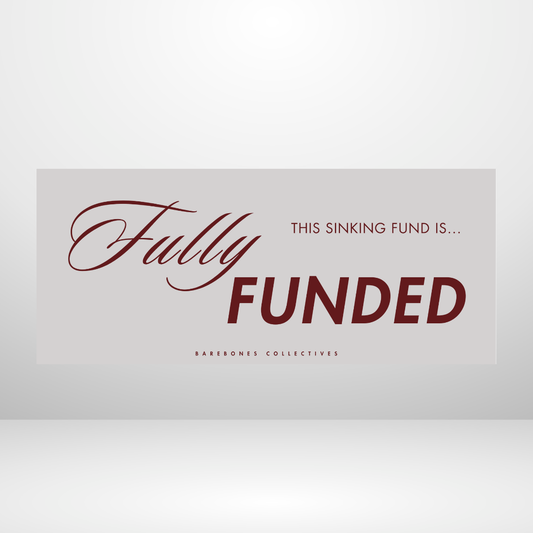 Fully Funded - Reverse Black Cherry Set of 4 Cash Place Holders