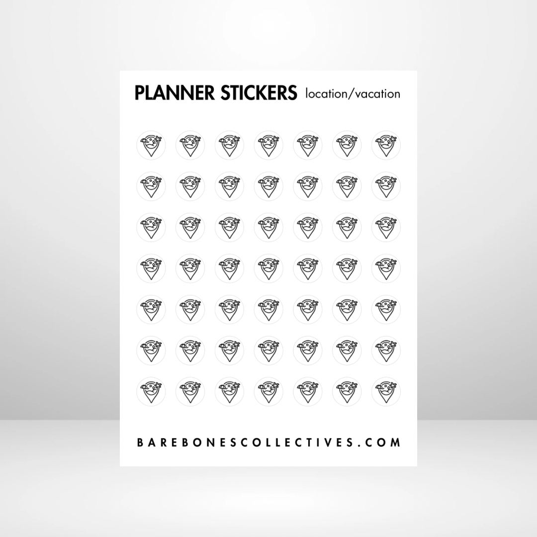 Vacation Icon 3x4 Sticker Sheet