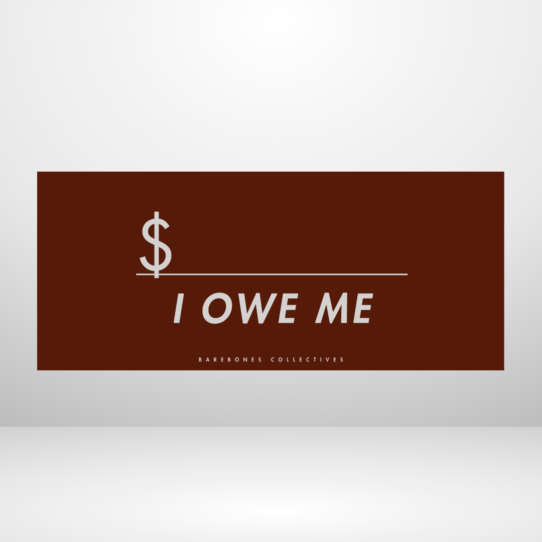 I Owe Me - Black Cherry Cash Place Holders