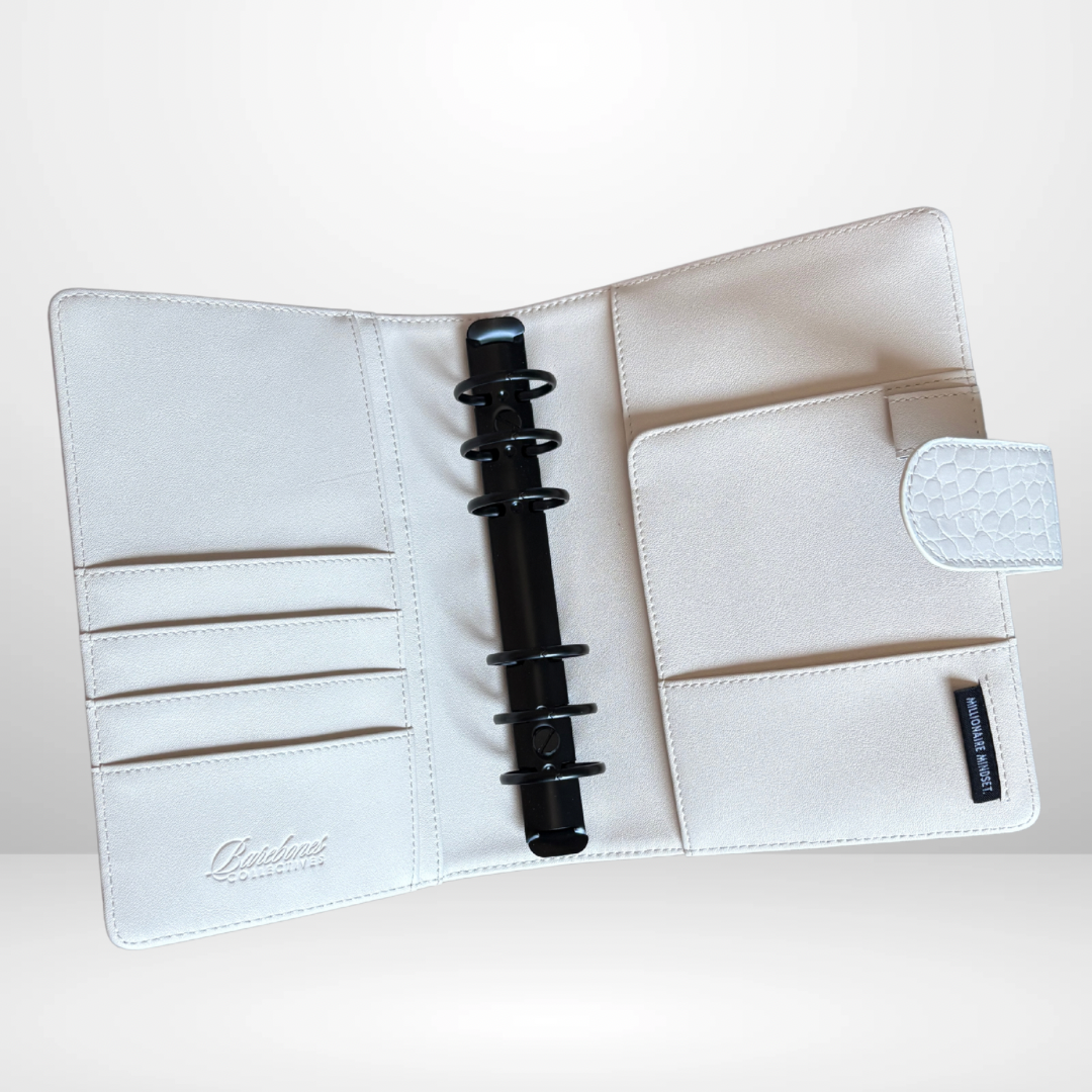The Millionaire Mindset Barebones Binder in Pearl Croc PRE ORDER DATE OPENS JULY 3