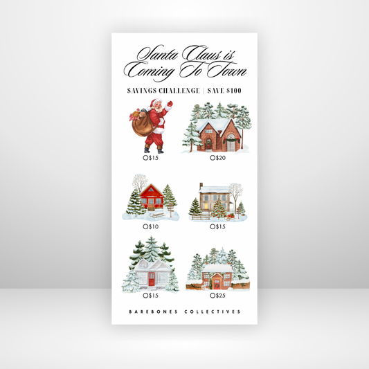 Santa Claus is Coming To Town Savings Challenge Save $100