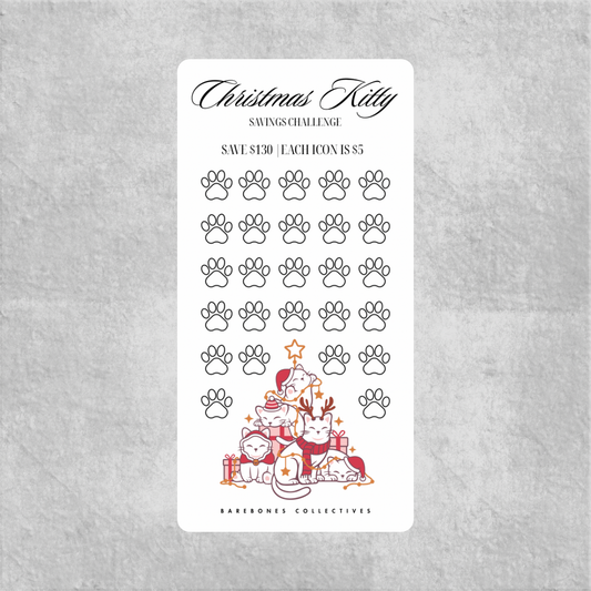 Christmas Kitty Savings Challenge Save $130