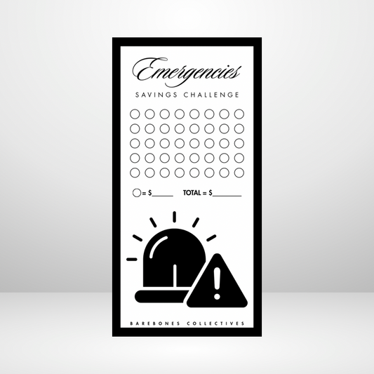 Emergencies Barebones Savings Challenge
