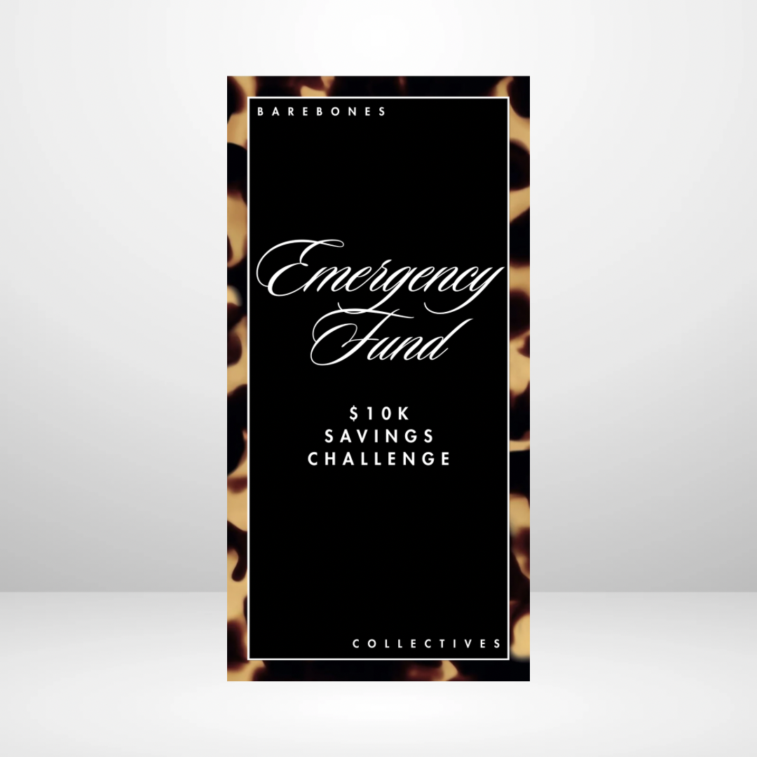 Emergency Fund $10k Brown Tortoiseshell Savings Challenge