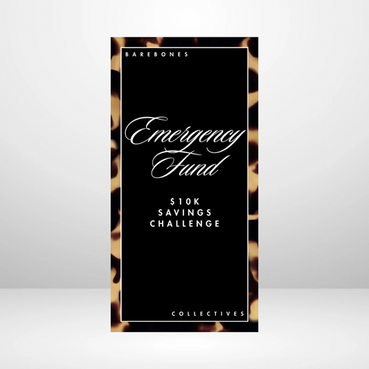 Emergency Fund $10k Brown Tortoiseshell Savings Challenge