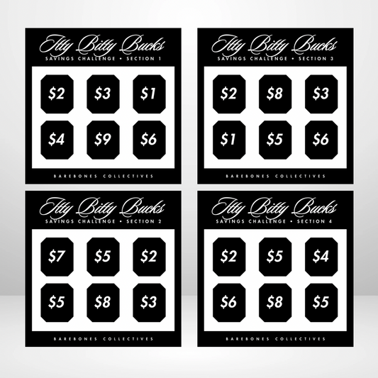 Itty Bitty Bucks Saving Challenges and Envelopes Bundle