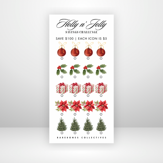 Holly n Jolly Christmas 3x6 Savings Challenge Save $100
