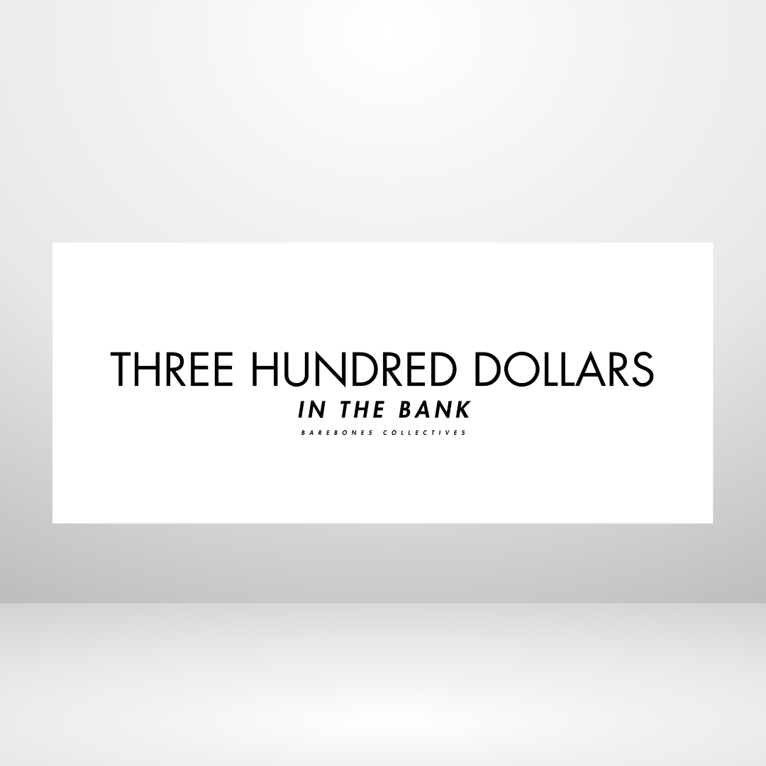 Barebones Minimal White $100 - $1,000 Cash Place Holders