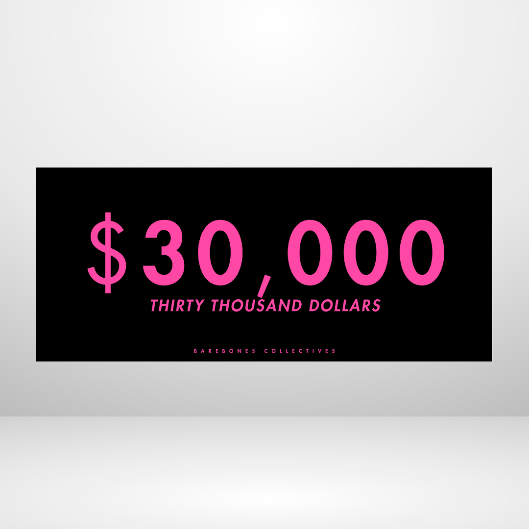 $100 - $50,000 - Pink Lust Set of 4 Cash Place Holders