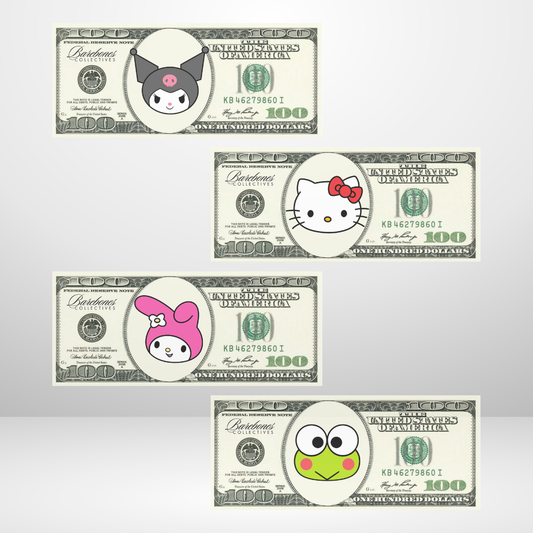 Sanrio #1 Matte Vellum Cash Place Holder Set of 4