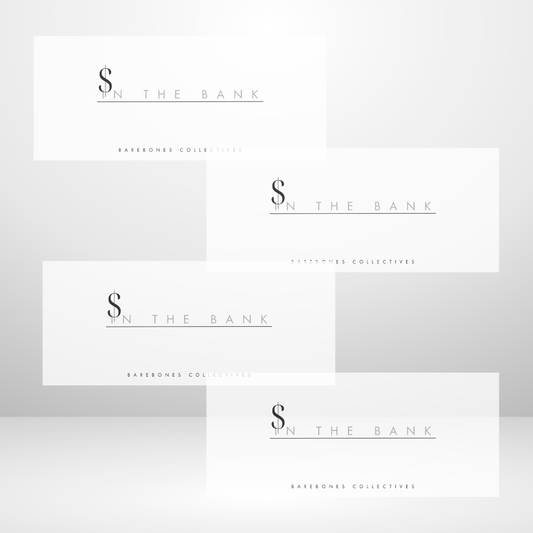 Minimal Set of 4 In the Bank Cash Place Holders