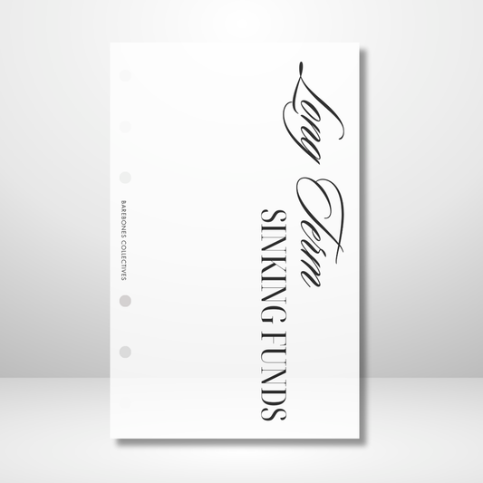 Long Term Sinking Funds Matte Vellum Dashboard