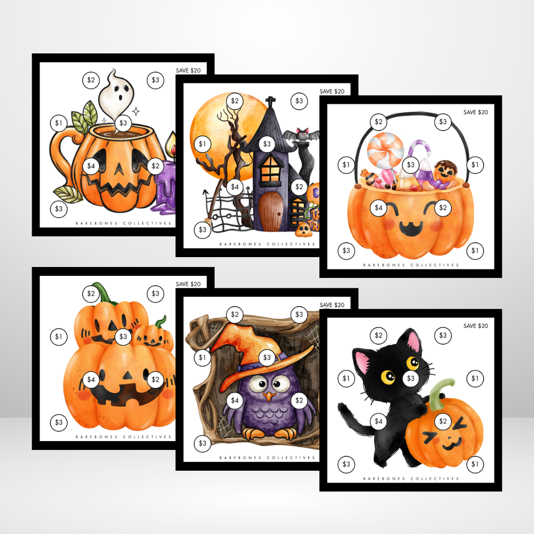 Halloween Pumpkins Savings Challenge Set of 6