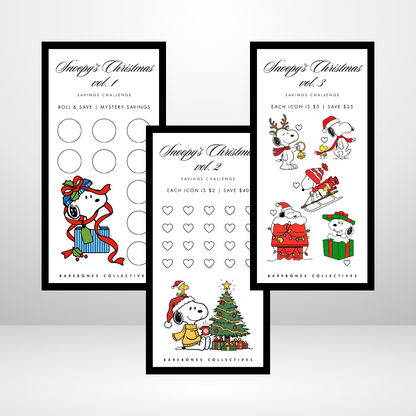 Snoopy's Christmas Savings Challenge and Envelope Set