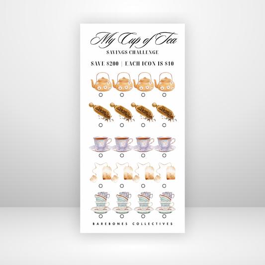 My Cup of Tea Savings Challenge Save $200