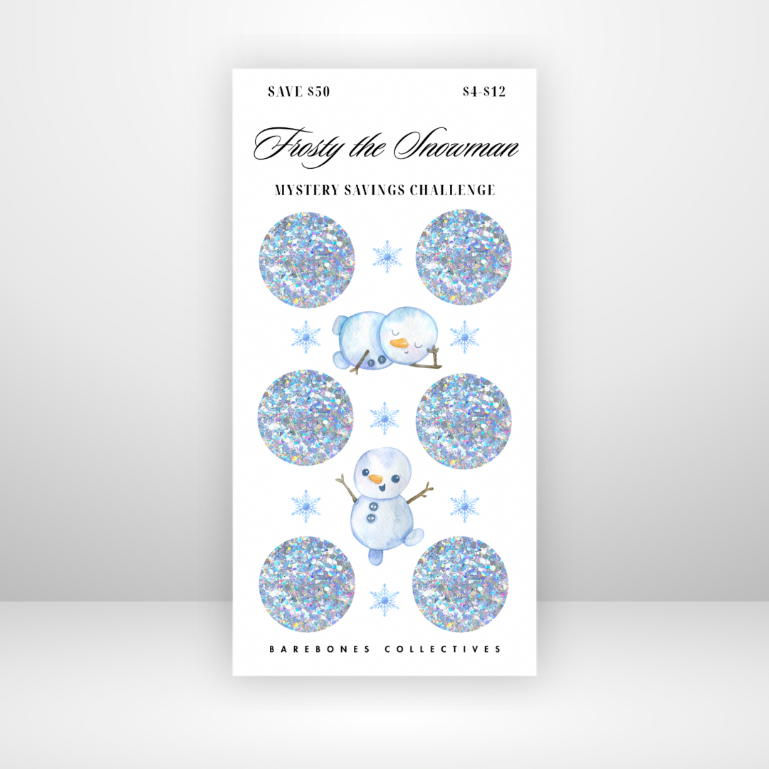 Frosty the Snowman Mystery Scratch Off Savings Challenge Save $50