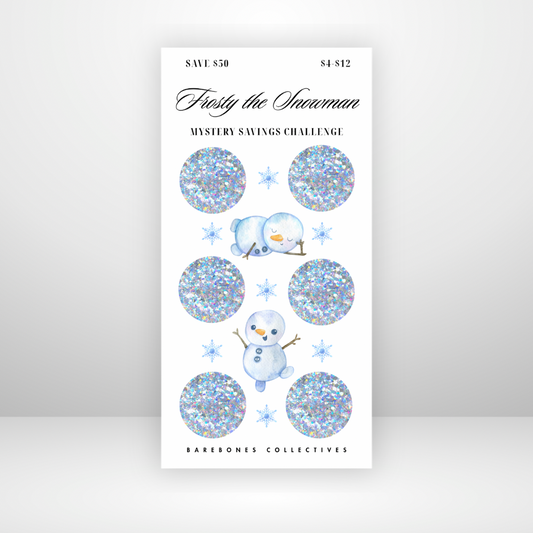 Frosty the Snowman Mystery Scratch Off Savings Challenge Save $50