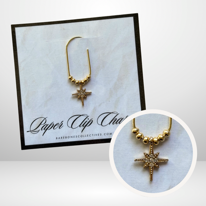 The North Star Gold Paper Clip Charm