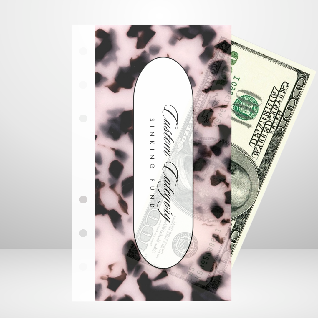 OG Pink Tortoiseshell Handmade Cash Envelope Personal Size Set of 3