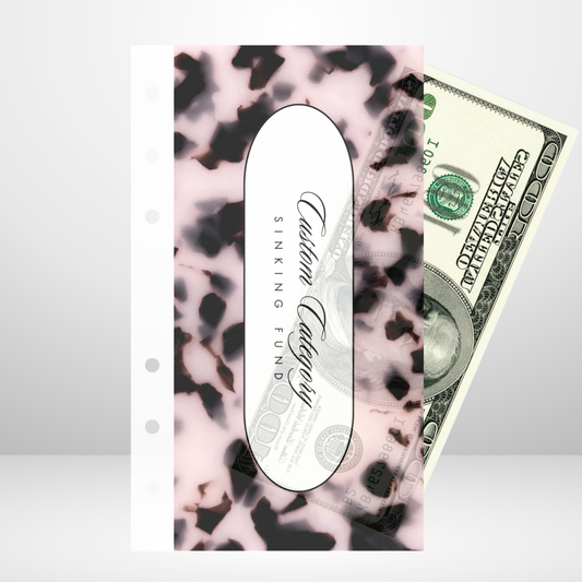OG Pink Tortoiseshell Handmade Cash Envelope Personal Size Set of 3