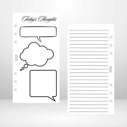 Todays Thoughts Signature Wallet Inserts