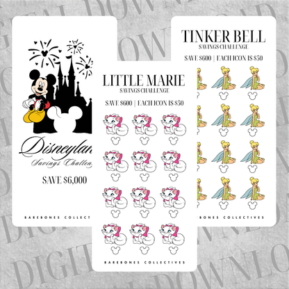 Disneyland Savings Challenge Set DIGITAL DOWNLOAD