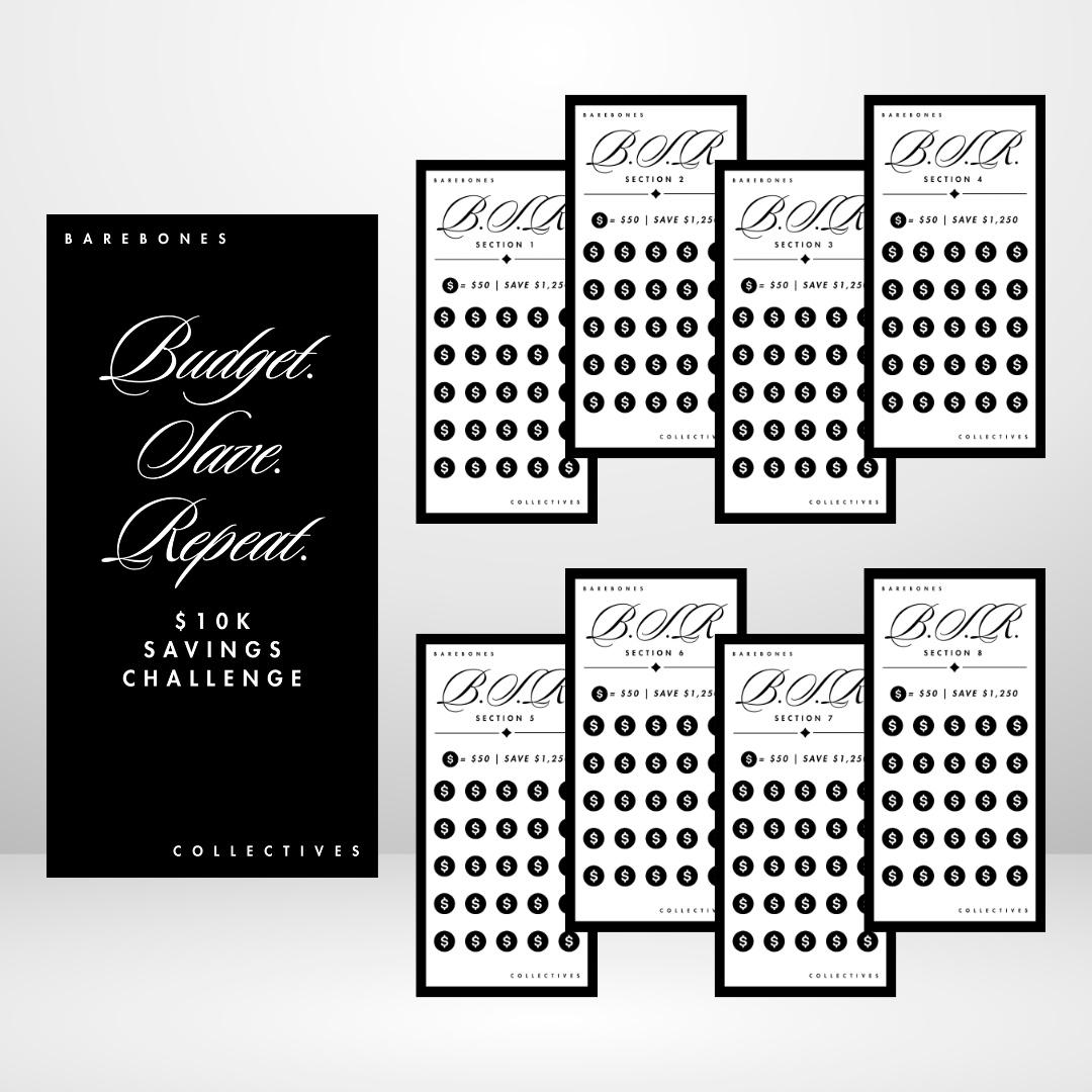 B.S.R. Noir Savings Challenge Set of 9