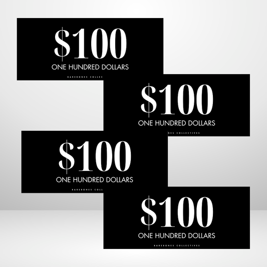 $100 - $20,000 Black Out Style Set of 4 Cash Place Holders