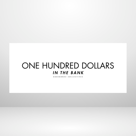 Barebones Minimal White $100 - $1,000 Cash Place Holders
