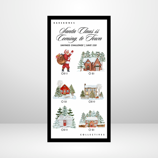 Santa Claus is Coming, to Town Barebones Savings Challenge Save $50