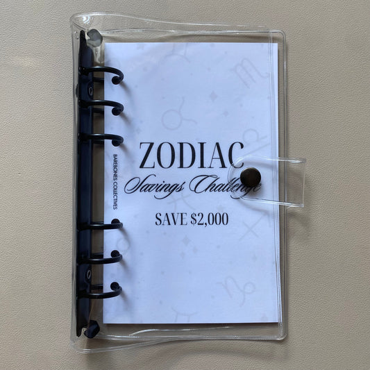 Zodiac A6 Savings Challenge Binder Bundle