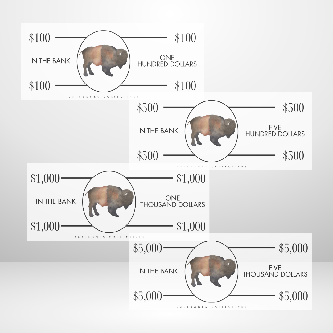 Buffalo Cash Place Holders