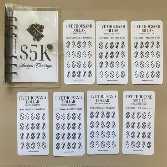 $5k A6 Savings Challenge Binder Bundle