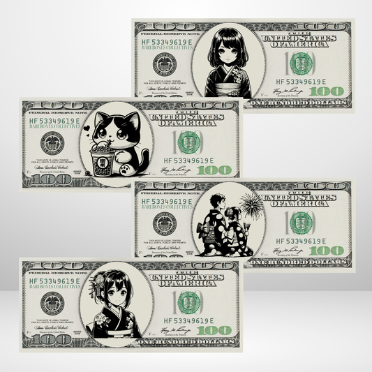 Anime Cash Place Holders $100 Sets of 4
